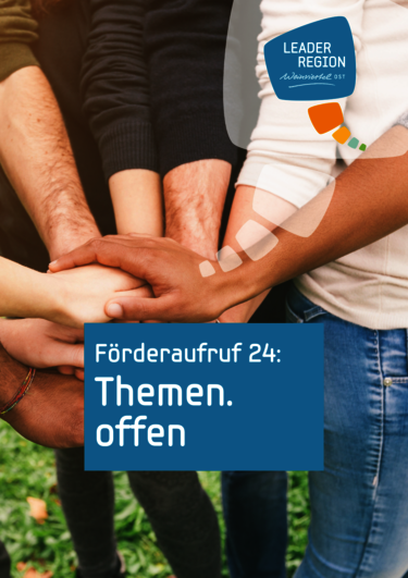 Sujet Förderaufruf 23, Themen.Offen", Bild mit Händekreis